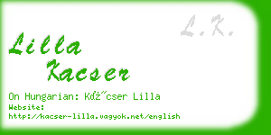 lilla kacser business card